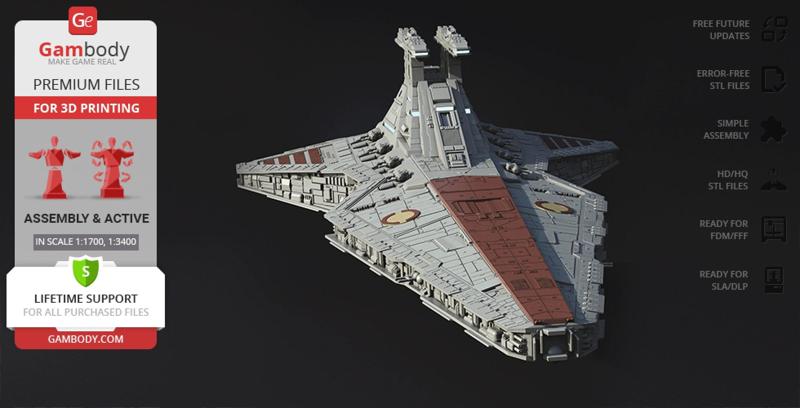 Venator-class Star Destroyer 3D Printing Model | Assembly