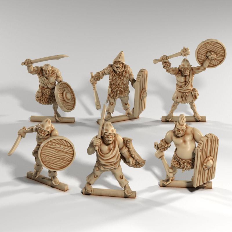 Orc Shield Thugs - Brutal Fantasy Infantry 6-Pack