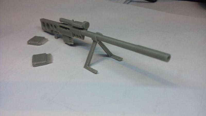 Futuristic heavy Sniper Rifle with removable clip. 
