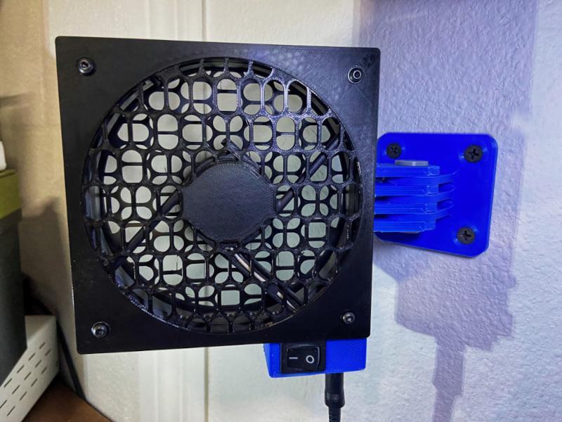 Swivel Wall Mount for 120mm PC Fan
