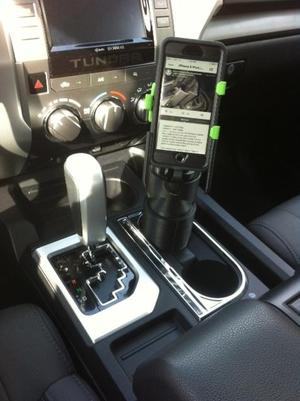 iPhone 6 Plus in Otterbox Defender cradle/stand for car/desk