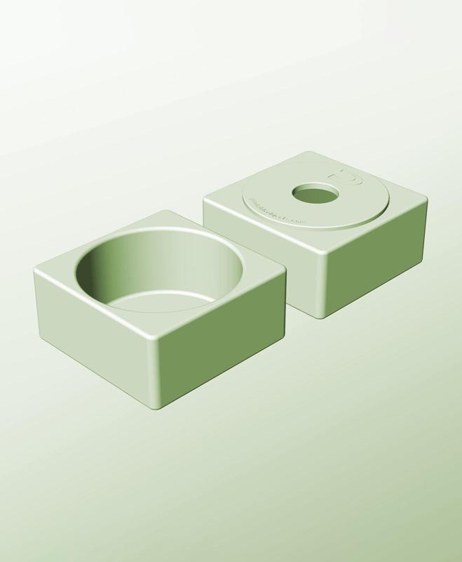 CS128-65-P Stackable pierced bin box module for creative decor