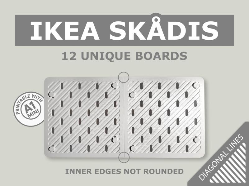 IKEA SKADIS Pegboard – A1 Mini – DIAGONAL LINES