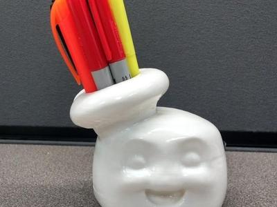 Ghostbuster Stay Puft Marshmallow Man Pen Holder - No Supports