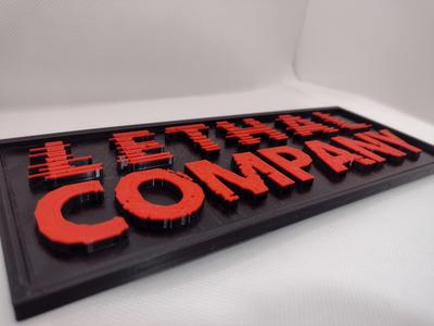  Lethal Company Sign Logo Hanging Wall Art
