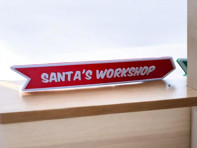 Santa's Workshop Sign