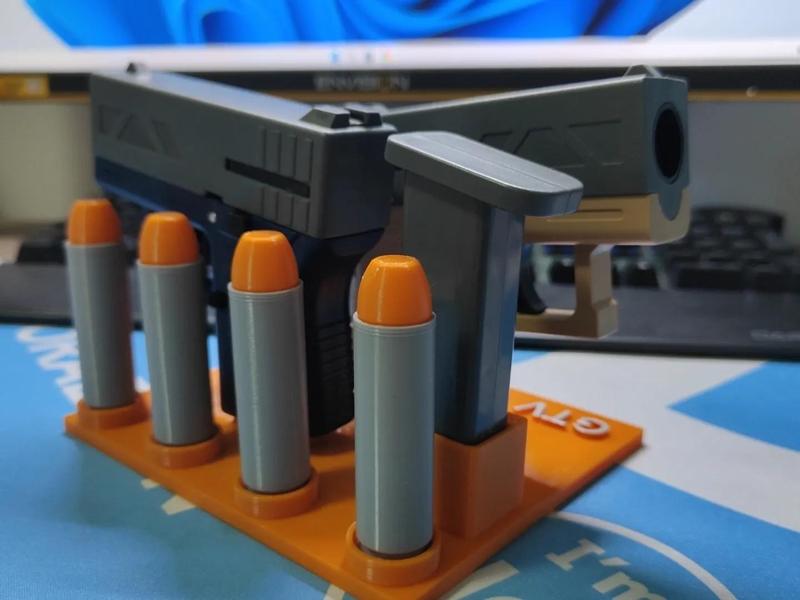 GTV Disc Launcher Gun Rack/Display Stand + Bullet Storage Disc