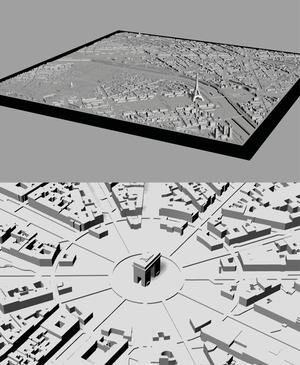 PARIS, Skyline 3d map