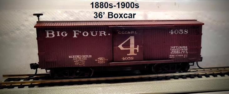 1880s 36' Boxcar (HO SCALE)