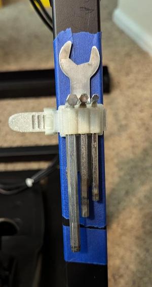 Cable Tie (flex) Allen Key (Hex wrench) holder 4mm, 5mm, 6mm for racing sim