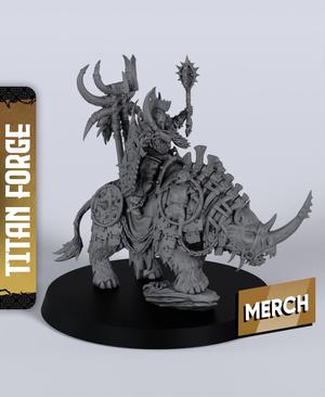 Anguish Lord on Beast - With Free Dragon Warhammer - 5e DnD Inspired for RPG and Wargamers