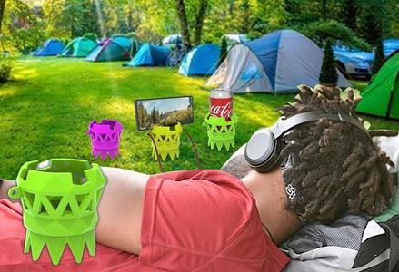 Drink and phone Holder for camping