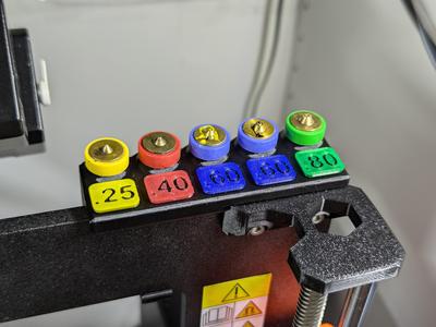 E3D Revo Nozzle Holder V2 with labels / E3D Revo Nozzle Halter V2 mit Beschriftung - for / für MK3 MK3S MK3S+ MK3.5