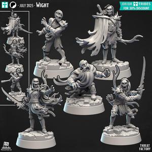 Five wights and their zombies
