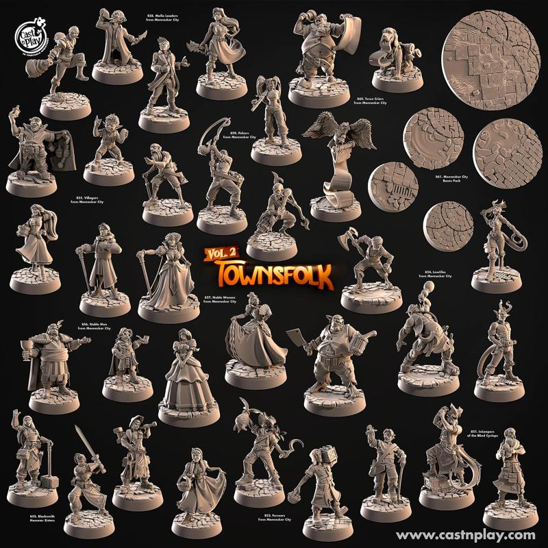 Townsfolk Vol. 2 - Mennesker City (Bundle) (Pre-Supported) | Cast n Play