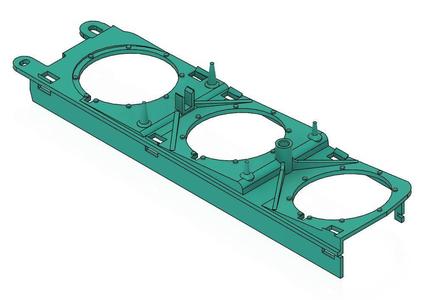 Volvo 240 Triple Gauge Trim Backing Plate-Bracket (VOLVO 1259658, 1882)