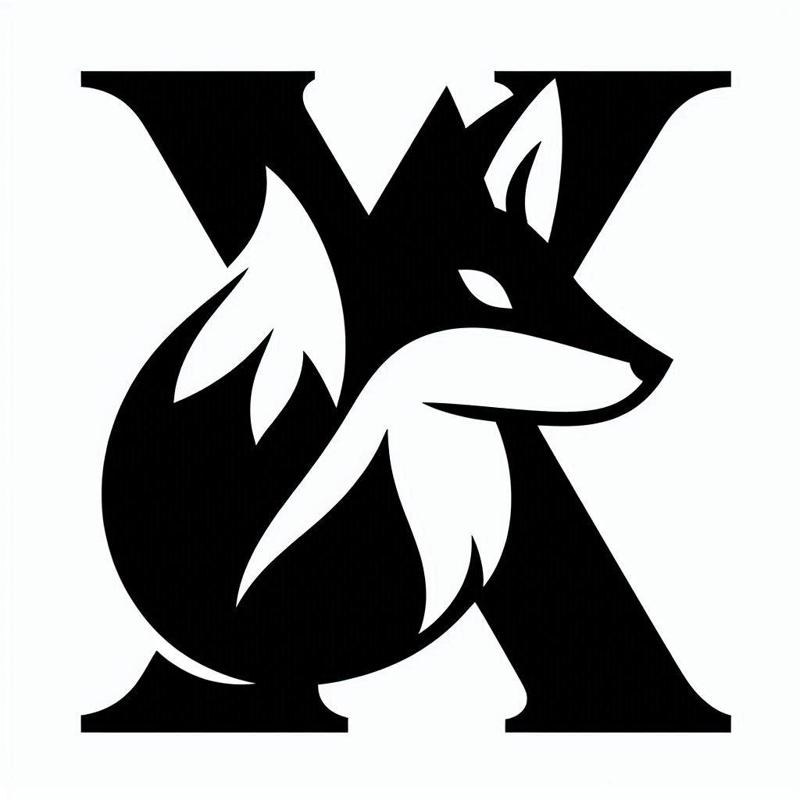 Fox alphabet: Letter X (version 4)