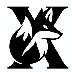 Fox alphabet: Letter X (version 4)