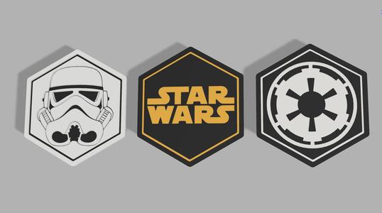 Star Wars Coaster / Star Wars Untersetzer Hexagon