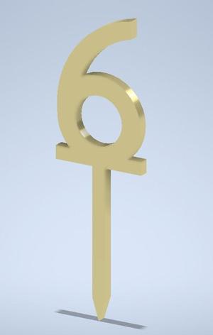 Birthday number 6 for cake (easy to print)