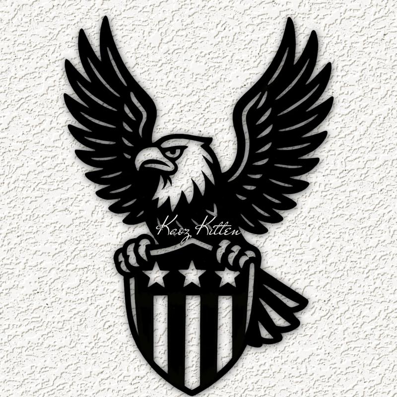usa eagle shield wall art home decor