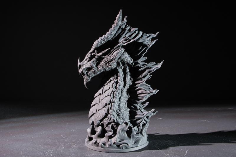 Elder Red Dragon Bust (Pre-Supported)