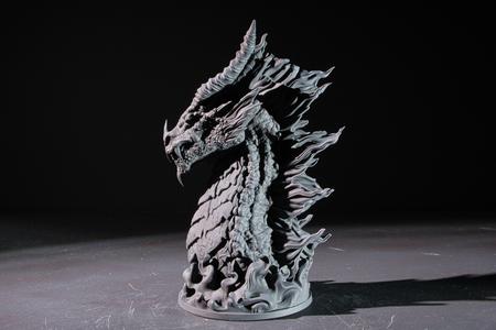 Elder Red Dragon Bust (Pre-Supported)