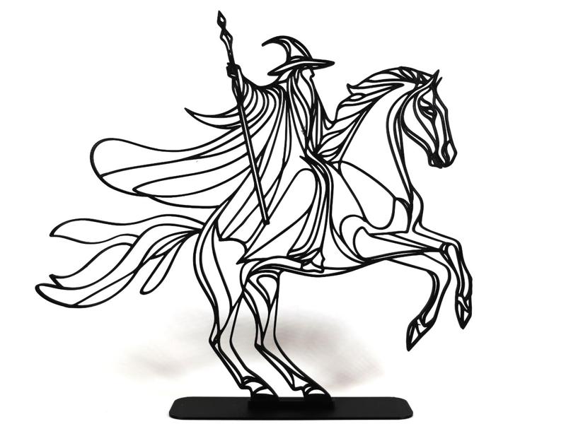 Flowing Line Art Gandalf - Lord of The Rings