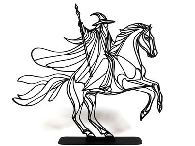 Flowing Line Art Gandalf - Lord of The Rings