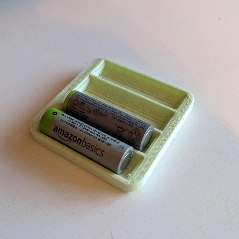 Simple AA Battery Tray