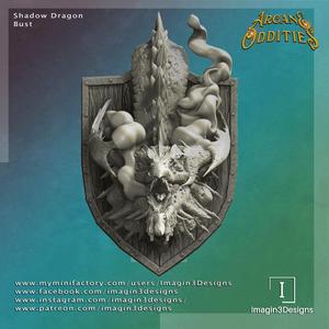 Pre-Supported Shadow Dragon Bust