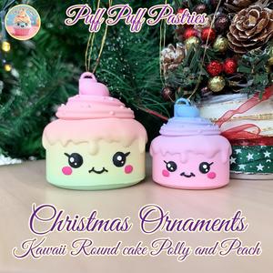 Christmas Ornaments Kawaii Round cake Polly and Peach