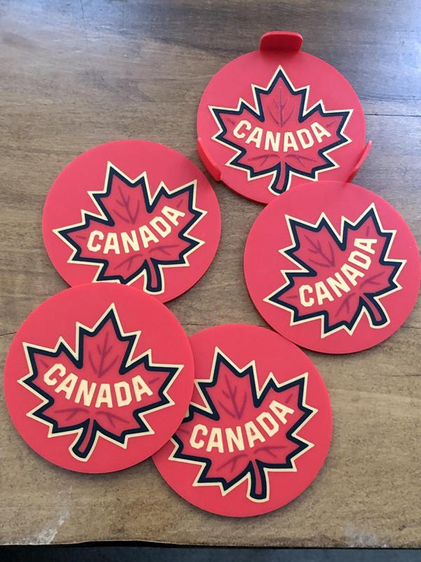 NHL - CAN Coaster and Holder Set