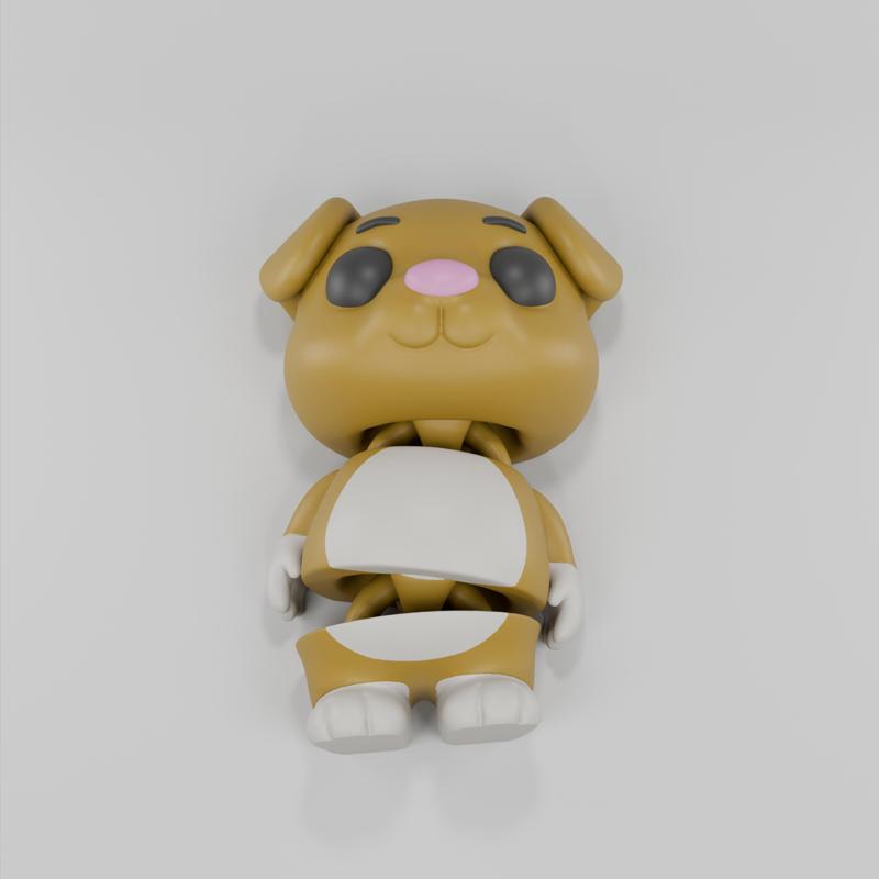 Flexy Dog Figurine + Keychain