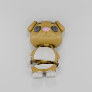 Flexy Dog Figurine + Keychain