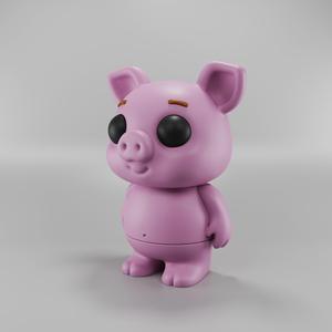 Flexy Pig Figurine + Keychain 