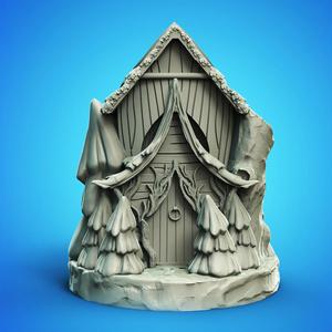 Winter Snow Hut Bottle Holder - STL Format 3D Printable Ready File