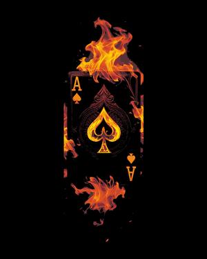 The Ace of Spades in the Card Killer Fire and Brimstone - Set of bookmarks