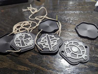 Murder in the Dark Game Necklace Tokens