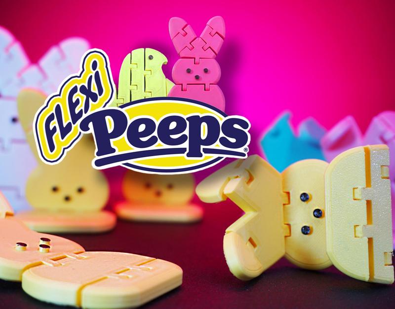 Flexi Easter Peeps - Peep Bunny and Chick Fidget