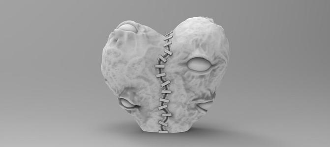 Demonic Heart Sculpture.
