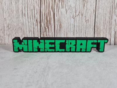 Desk-Ready 3D Minecraft Logo