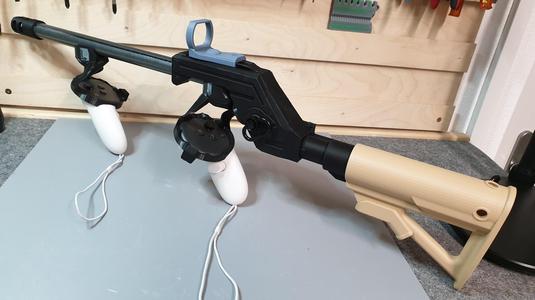 Magnetic Gunstock for Quest 3 Controller (Remix)