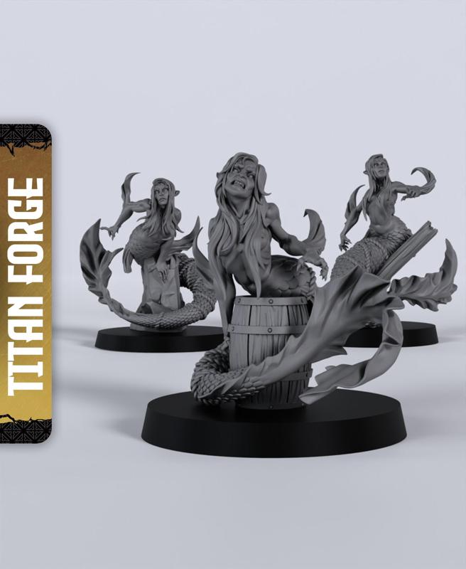 Siren Monsters - With Free Dragon Warhammer - 5e DnD Inspired for RPG and Wargamers