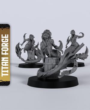Siren Monsters - With Free Dragon Warhammer - 5e DnD Inspired for RPG and Wargamers