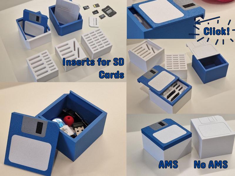 Floppy disc (Save icon) storage/SD cards case