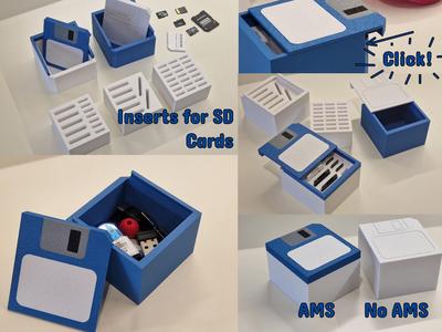 Floppy disc (Save icon) storage/SD cards case