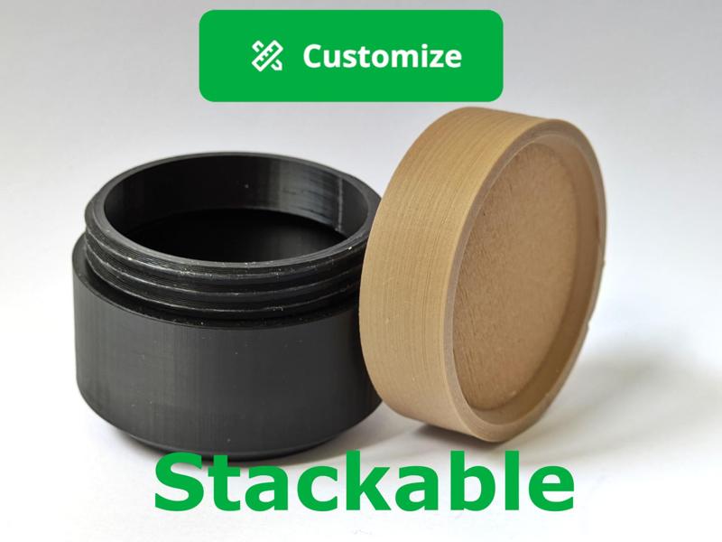 Parametric Stackable Container with Screw Lid