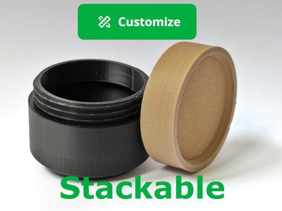 Parametric Stackable Container with Screw Lid