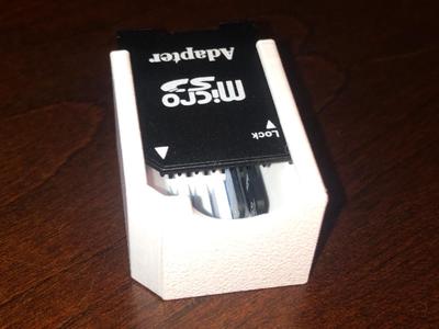 Micro SD Card Holder With Adapter Lid